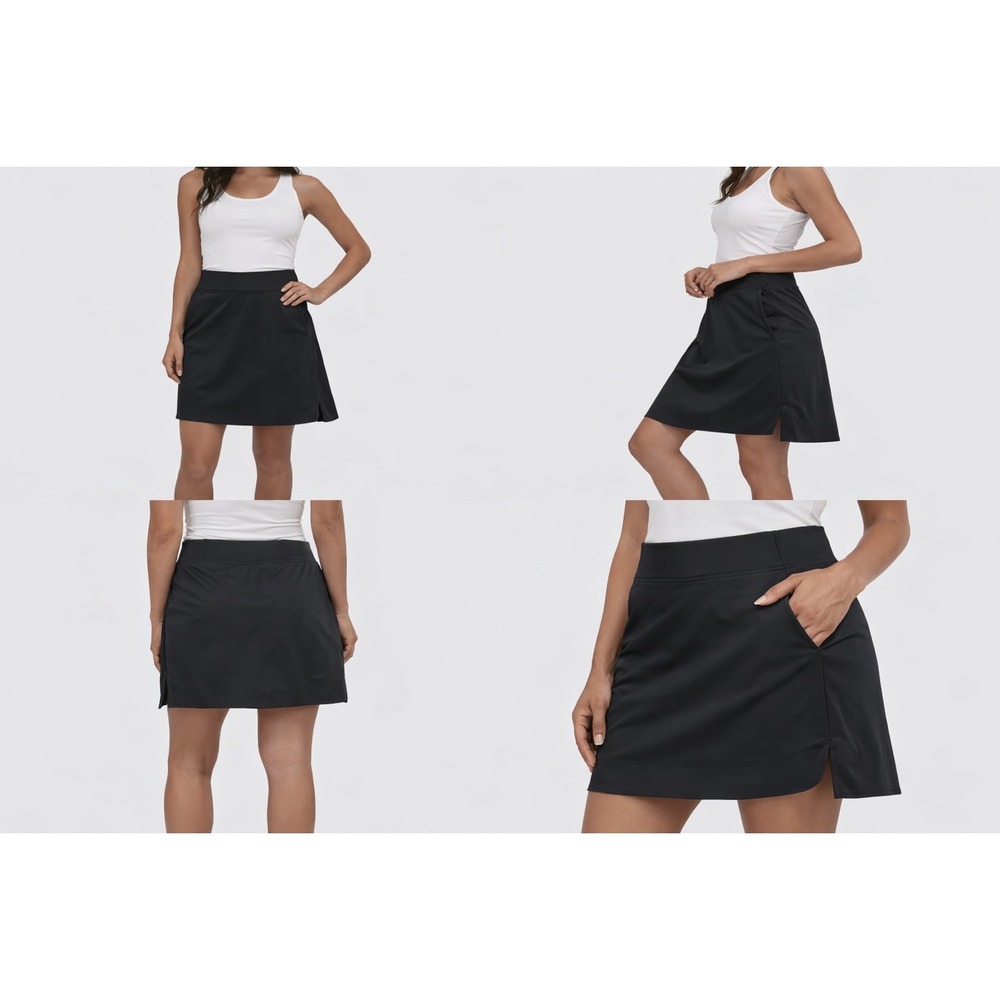 Cypress Club Athletic Skort Built-in Shorts Womens XL Black Golf Tennis Pull-On